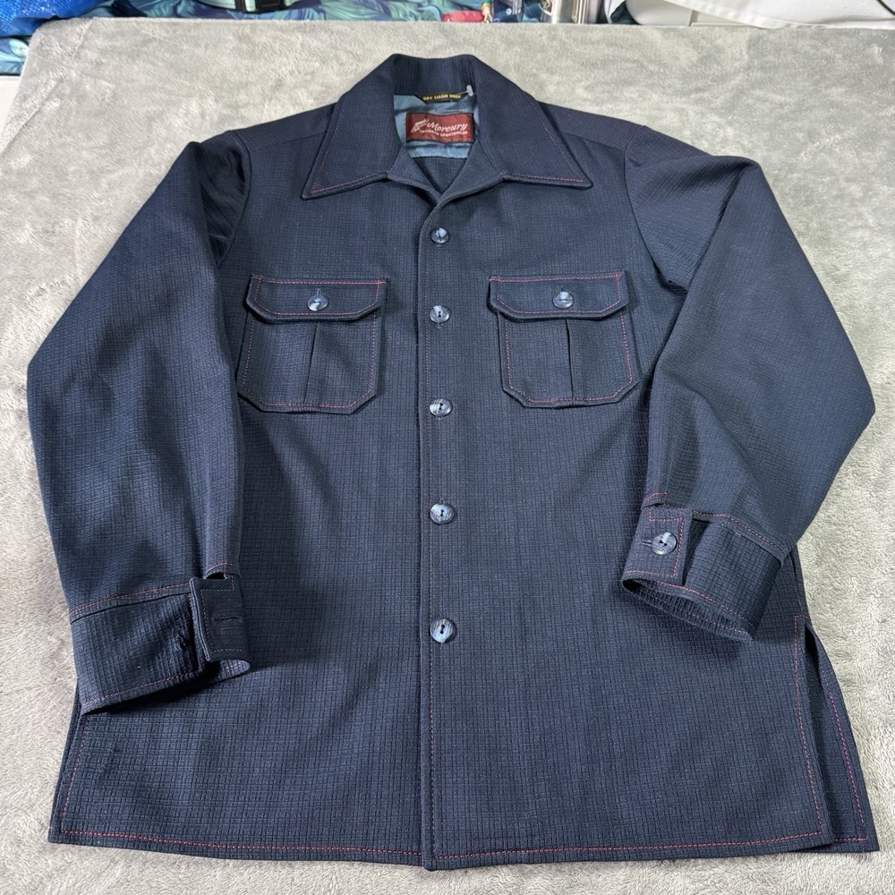 VTG 70s 80s Mercury Tailored Sportswear Heavy Button Shirt Mens L Retro Preppy